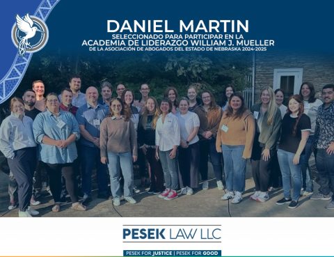 Daniel Martin seleccionado para participar en la Academia de Liderazgo William J. Mueller de la Asociación de Abogados del Estado de Nebraska (NSBA) 2024-2025