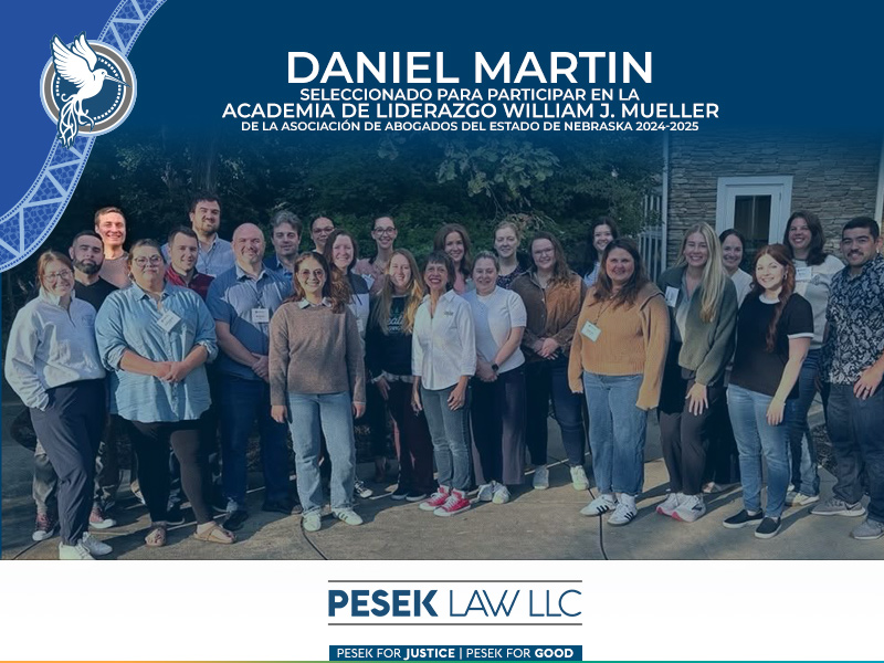 Daniel Martin seleccionado para participar en la Academia de Liderazgo William J. Mueller de la Asociación de Abogados del Estado de Nebraska (NSBA) 2024-2025