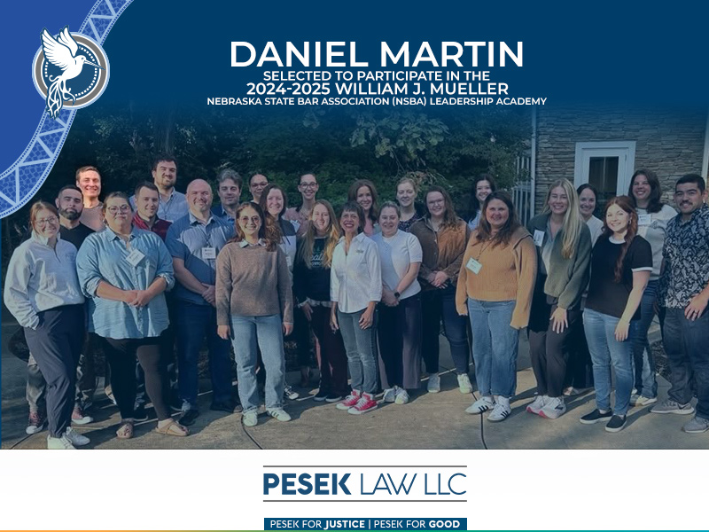 Daniel Martin selected to participate in the 2024-2025 William J. Mueller Nebraska State Bar Association (NSBA) Leadership Academy